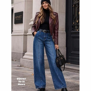 Jeansy szerokie nogawki Msara  XS-XL
