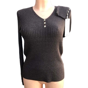 Sweter damski z dekoltem w serek S/M L/XL