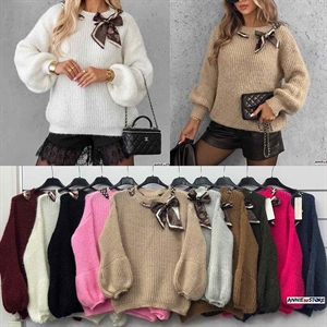 Sweter damski okrągły