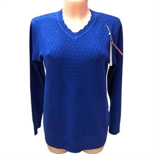 Sweter damski z dekoltem w serek M/L-XL/2XL