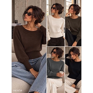 Sweter damski okrągły