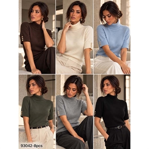 Sweter damski z krótkim rękawem