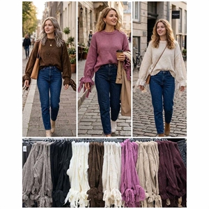 Sweter damski okrągły