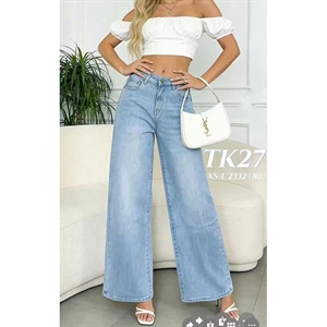 Jeansy szerokie nogawki  XS-L