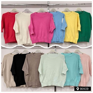 Sweter damski z krótkim rękawem