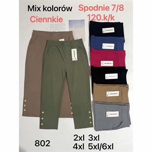 Spodnie cienkie damskie 7/8  2XL-5XL/6XL