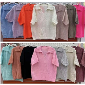 Sweter damski z krótkim rękawem