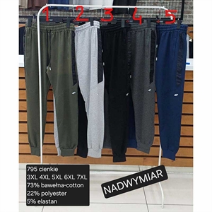 Spodnie dresowe cienkie męskie produkt Turecki Big Size  3XL-7XL