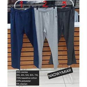 Spodnie cienkie męskie produkt Turecki Big Size  3XL-7XL