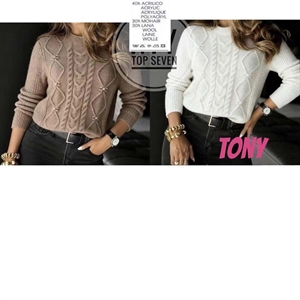 Sweter damski okrągły