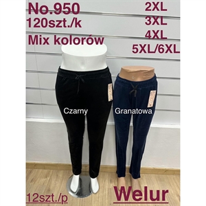 Spodnie welurowe damskie  2XL-5XL/6XL
