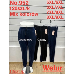 Spodnie welurowe damskie  5XL/6XL-8XL/9XL