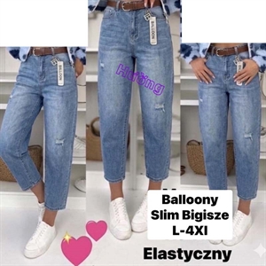 Jeansy damskie  L-4XL big size