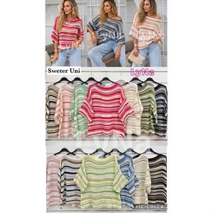 Sweter damski z krótkim rękawem