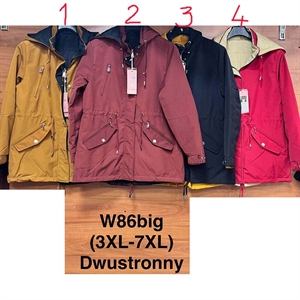 Kurtka dwustronna damska Big Size  3XL-7XL