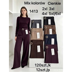 Spodnie szerokie nogawki damskie  2XL-5XL/6XL