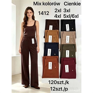 Spodnie szerokie nogawki damskie  2XL-5XL/6XL