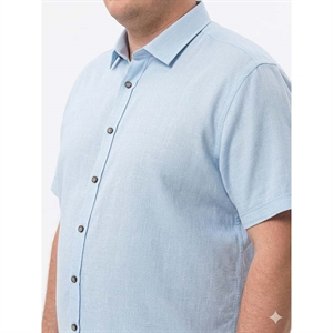 Koszula męska ala len kołnierzyk krótki rękaw krój regular fit produkt Turecki  L-3XL