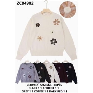 Sweter damski okrągły  S/M-M/L
