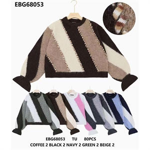Sweter damski okrągły