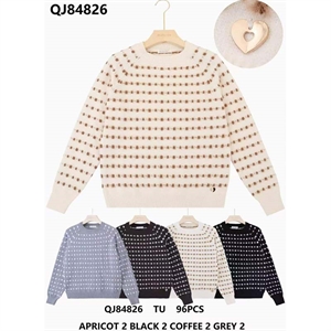 Sweter damski okrągły