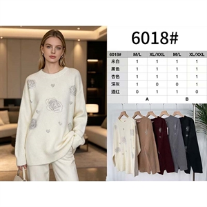 Sweter damski okrągły  M/L-XL/2XL