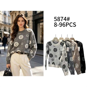 Sweter damski okrągły