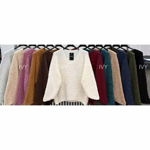 Sweter damski z dekoltem w serek
