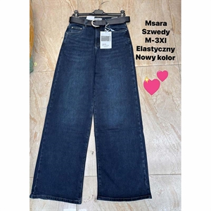 Jeansy szerokie nogawki Msara  M-3XL