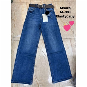 Jeansy szerokie nogawki Msara  M-3XL