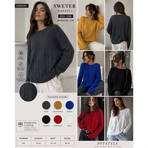 Sweter damski okrągły