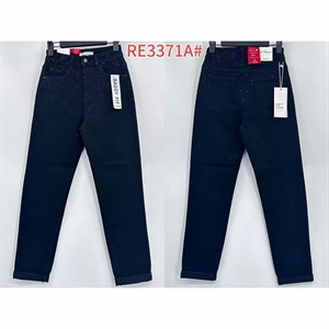 Jeansy baggy fit z cekinami  XS-XL