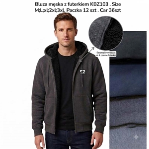 Bluza męska z futerkiem  M-3XL