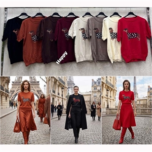 Sweter damski z krótkim rękawem