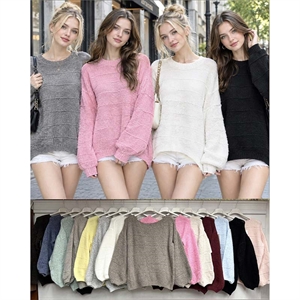 Sweter damski okrągły