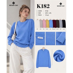 Sweter damski okrągły  S/M-L/XL