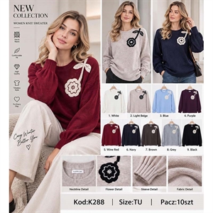 Sweter damski okrągły