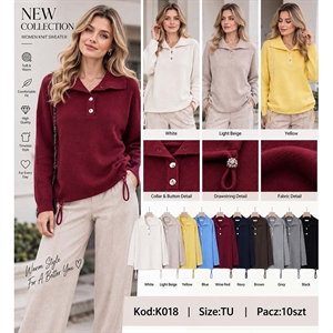 Sweter damski z kołnierzykiem