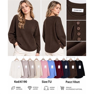 Sweter damski okrągły