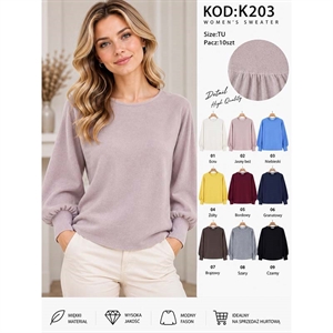 Sweter damski okrągły
