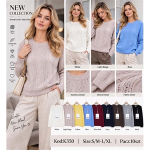 Sweter damski okrągły  S/M-L/XL