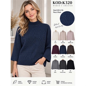 Sweter damski z półgolfem  S/M-L/XL