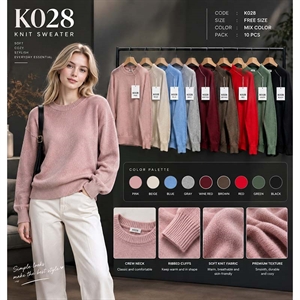 Sweter damski okrągły
