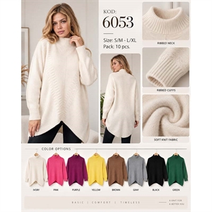 Sweter damski z półgolfem  S/M-L/XL