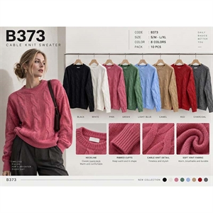 Sweter damski okrągły  S/M-L/XL