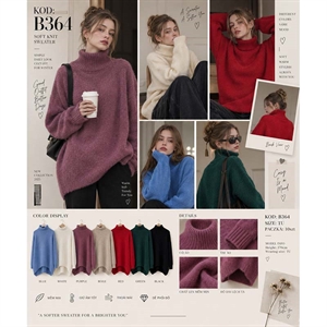 Sweter damski z golfem