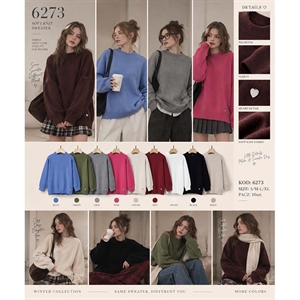 Sweter damski okrągły  S/M-L/XL