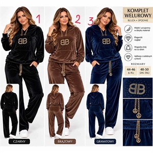 Komplet welurowy damski produkt Turecki  44-46/48-50