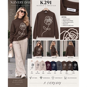 Sweter damski okrągły