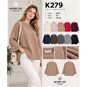 Sweter damski okrągły